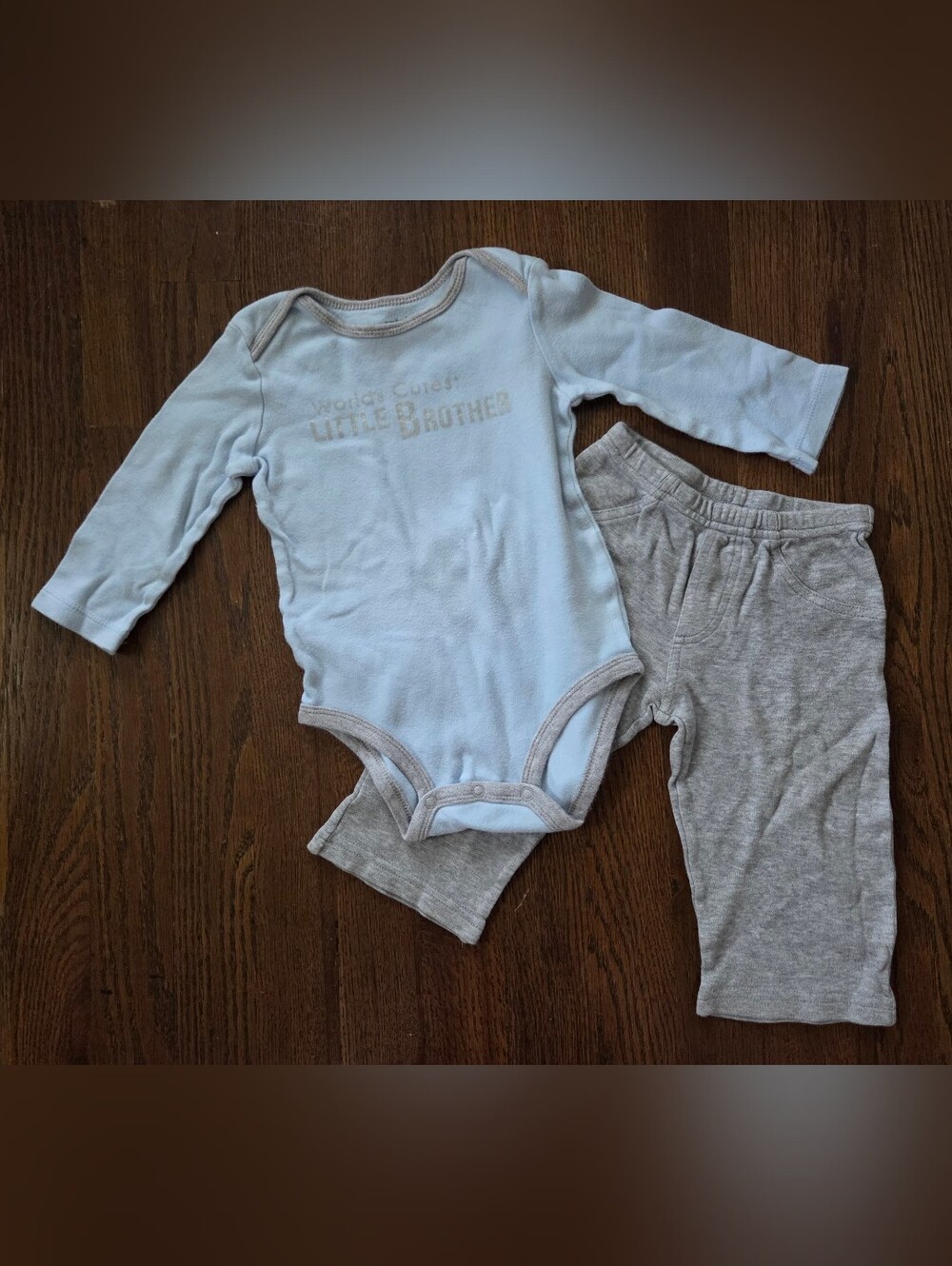 Carters Boys 12M "Worlds Cutest Little Brother" Outfit